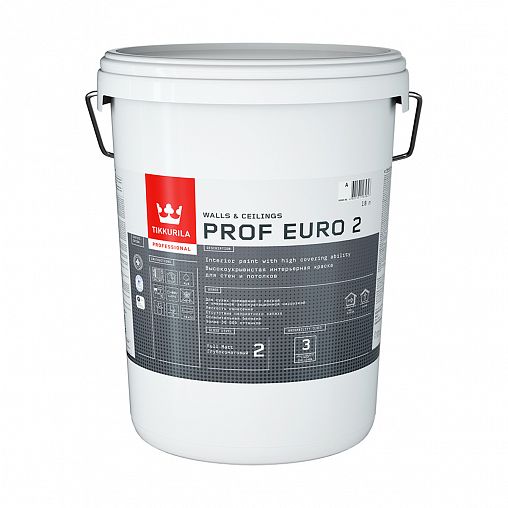Краска интерьерная Prof Euro 3  TIKKURILA 18 л белая (база А) фото