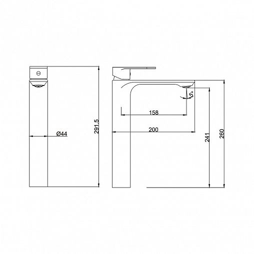 Смеситель для раковины с коротким изливом Fashun A5185, хром фото