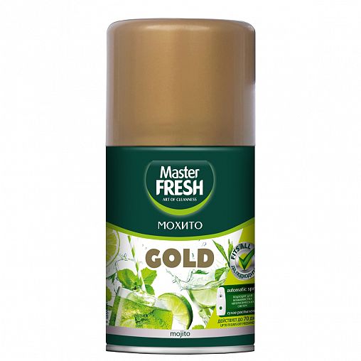 Сменный баллон освежителя воздуха Master Fresh Gold Мохито, 250 мл фото Сменный баллон освежителя воздуха Master Fresh Gold Мохито, 250 мл фото