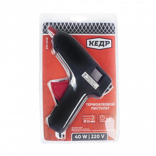 Клеевой термопистолет Кедр, для стержней 11 мм, 40 Вт фото