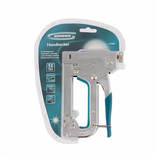 Строительный степлер Gross, тип 53 под скобы 4 - 14 мм, стальной корпус фото