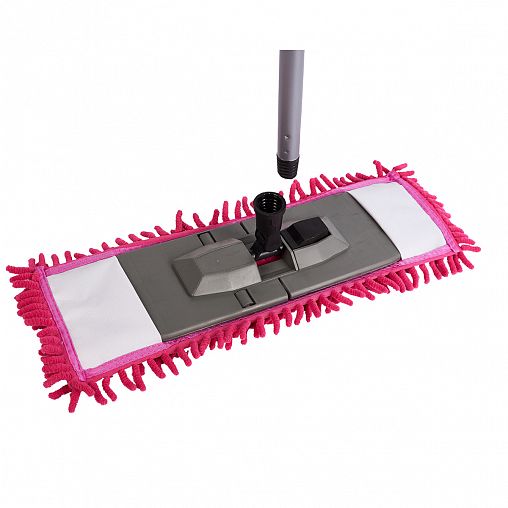 Швабра Spin&Clean Rock'n'Roll МОП, с насадкой Chenille, с телескопической ручкой, микс фото