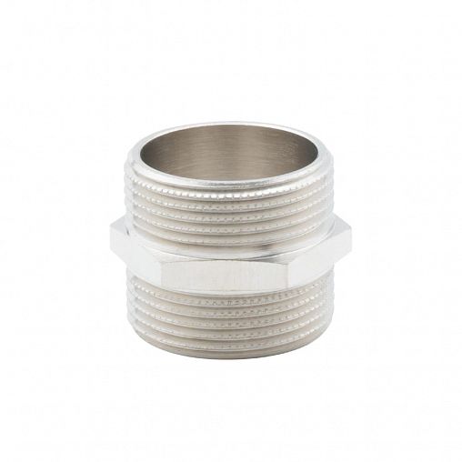 Ниппель латунный никелированный Alato с наружной резьбой 1 1/4" фото