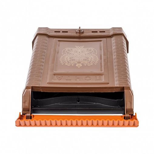 Почтовый ящик Цикл Премиум, с металлическим замком, коричневый фото