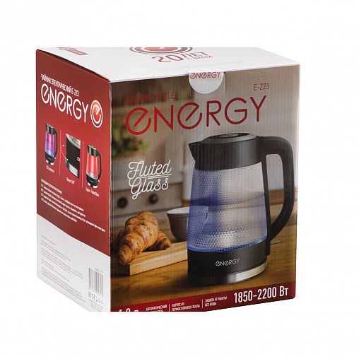 Стеклянный чайник электрический Energy E-223, 1,8 л фото