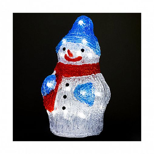 Фигурка светодиодная Волшебная страна Снеговик, 30 LED ламп, 20 x 13 x 30 см фото