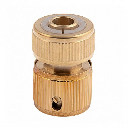 Соединитель для шлангов Palisad, латунный, быстросъемный, 1/2" фото