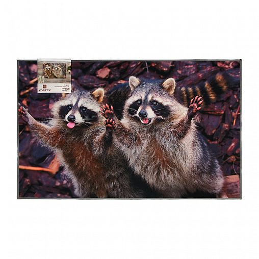 Коврик придверный Vortex Velur Веселые еноты, влаговпитывающий, 50 x 80 см фото Коврик придверный Vortex Velur Веселые еноты, влаговпитывающий, 50 x 80 см фото