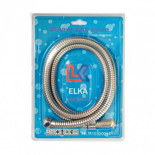 Шланг для душа Elka, растяжной, нержавеющая сталь, d 14 мм, 1,5 - 2 м, хром фото