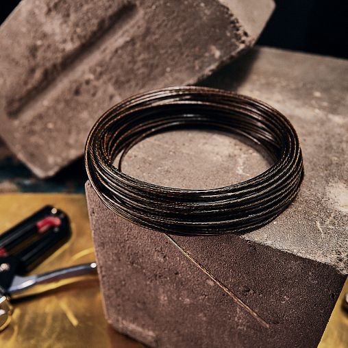 Трос стальной в ПВХ оплетке Rexant, D 2,5 мм, 20 м, черный фото