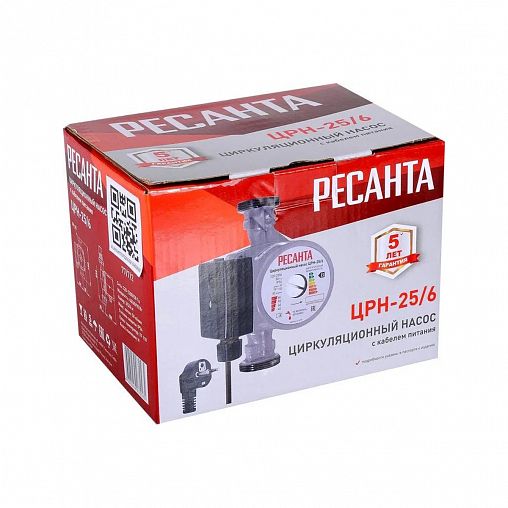 Насос циркуляционный Ресанта ЦРН-25/6, 40/60/90 Вт фото