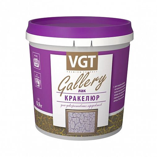 Лак для декоративных эффектов VGT Gallery Кракелюр, 0,9 кг фото