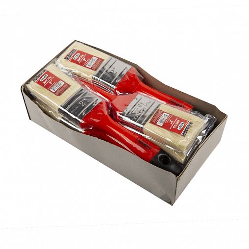 Кисть плоская Кедр №2, смешанная щетина, пластиковая ручка, 50 мм фото