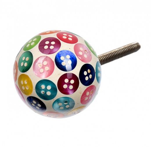 Ручка для мебели Blumen Haus Радужные пуговицы, пластиковая фото