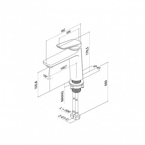 Смеситель для раковины с коротким изливом IDDIS Ever, хром фото