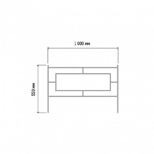 Забор декоративный ЛДН Газонный, 0,55 x 1 м, 5 секций фото