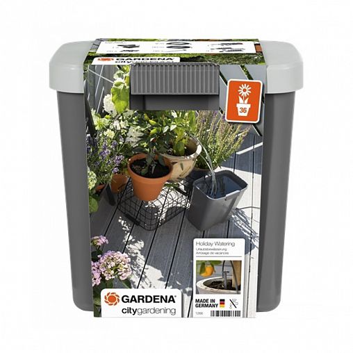 Комплект для капельного полива Gardena, емкость 9 л, 36 растений фото