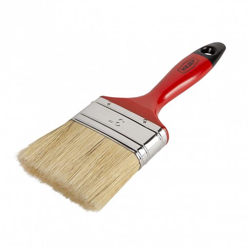 Кисть плоская Кедр Профи №3, натуральная щетина, пластиковая ручка, 75 мм фото