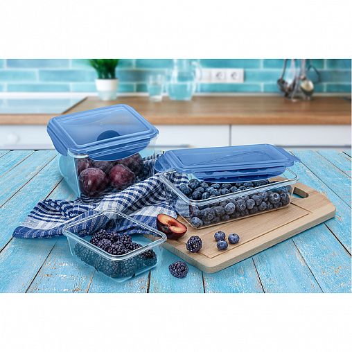 Контейнер Phibo Brilliant, прямоугольный, 0,7 л, синий фото