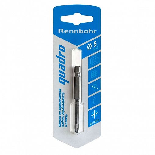 Сверло по керамике и стеклу Rennbohr Quadro, 5 мм фото