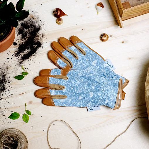 Перчатки садовые кожаные Plantic by Fiskars Light, размер 8 фото