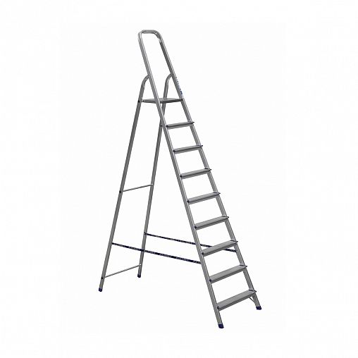 Стремянка Alumet AM709, алюминиевая, 9 ступеней, 2,69 м фото