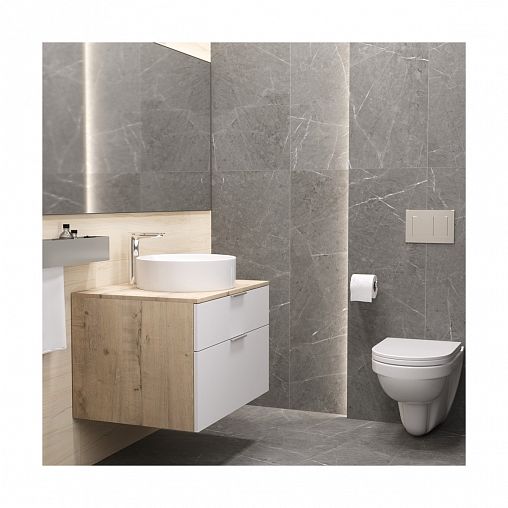 Раковина накладная Sanita Luxe Best 40 SLM УП, d 40 x 11,9 см, белая фото