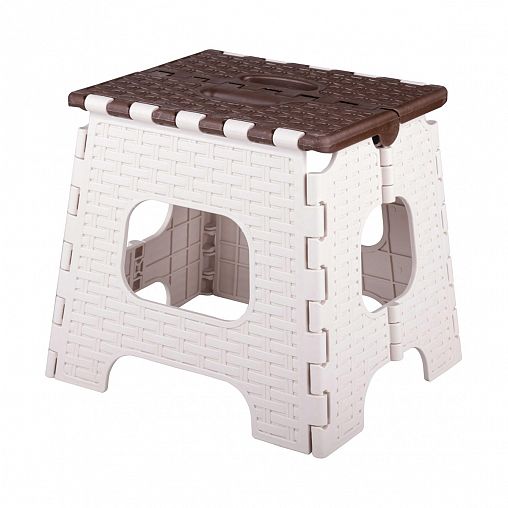 Табурет складной Альтернатива Плетенка (малый), бежево-коричневый фото