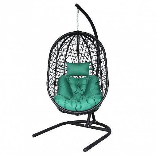 Кресло подвесное Garden story Кокон XL, 102 х 130 х 204 см, каркас черный фото