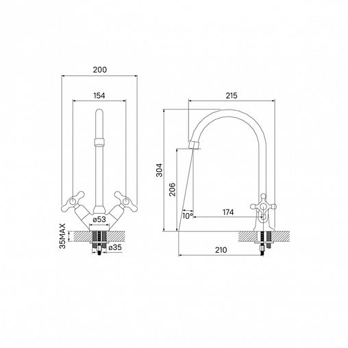 Смеситель для кухни IDDIS Jeals, хром фото