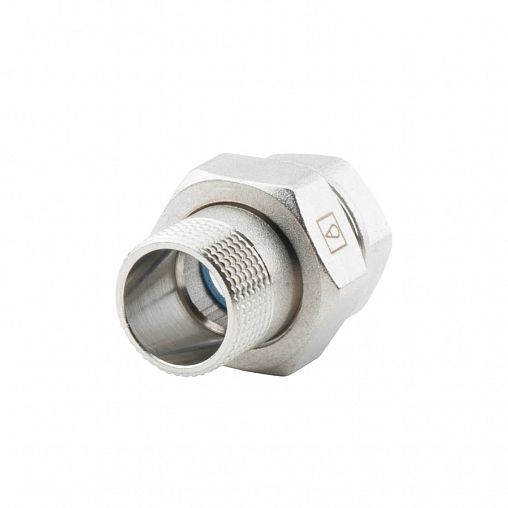 Муфта прямая (американка) латунная никелированная Alato, внутренняя-наружная резьба 3/4" фото