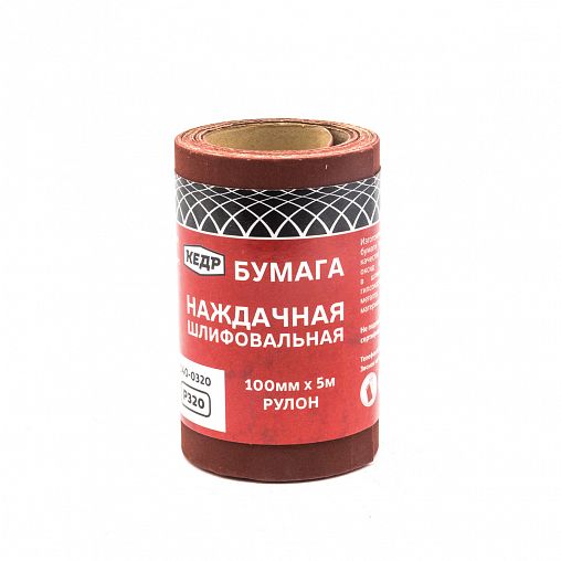 Бумага наждачная Кедр, P 320, 100 x 5000 мм фото