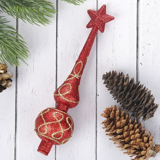 Верхушка на елку Зимнее волшебство Петли, 4,5 x 18 см, микс фото