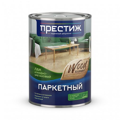 Лак паркетный Престиж, алкидно-уретановый, глянцевый, 0,9 л фото