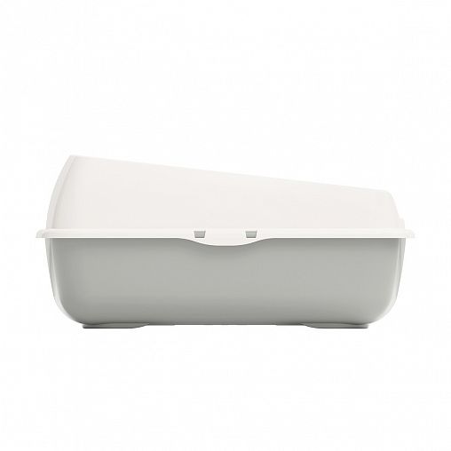 Лоток для животных Альтернатива, с высоким бортом и сеткой, серый фото