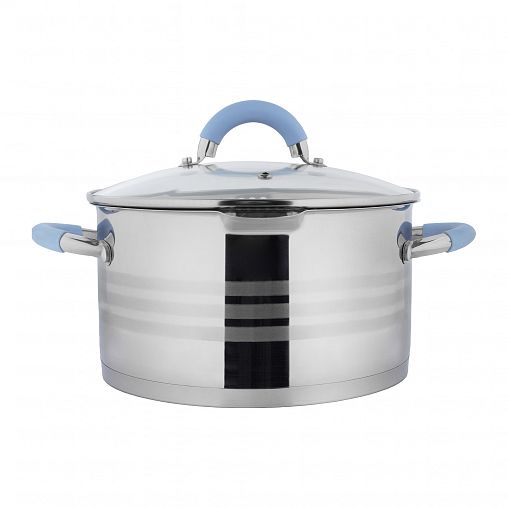 Кастрюля Mallony Melodia с крышкой, нержавеющая сталь, 4,5 л фото