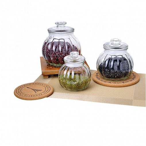 Банка для сыпучих продуктов Mallony Bolla, стеклянная, с крышкой, 0,75 л фото