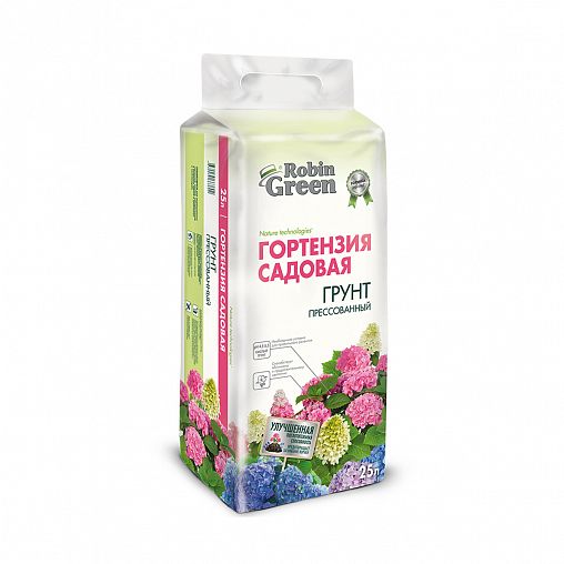Грунт для гортензий садовых прессованный Robin Green, 25 л фото