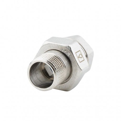 Муфта прямая (американка) латунная никелированная Alato, внутренняя-наружная резьба 1/2" фото