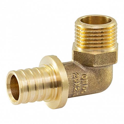 Уголок аксиальный ONDO, латунный, наружная резьба, 20 x 1/2" фото