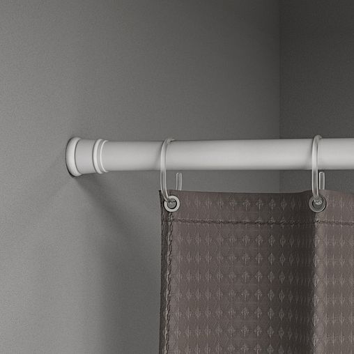 Карниз-штанга для ванной IDDIS, телескопический, алюминиевый, 110 - 200 см, белый фото