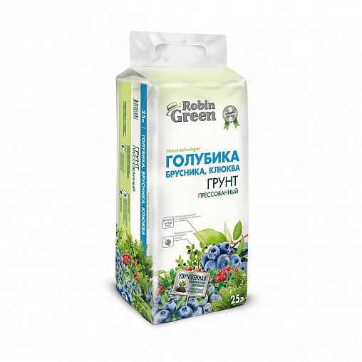 Грунт для голубики, брусники, клюквы прессованный Robin Green, 25 л фото