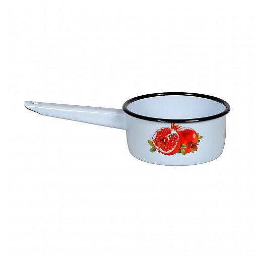 Ковш эмалированный СтальЭмаль, 1 л, с декором фото