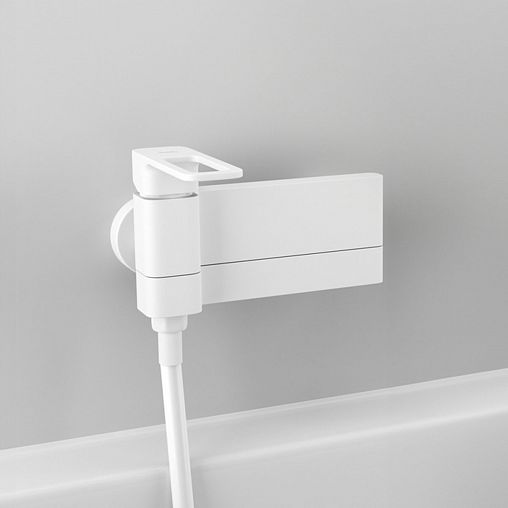 Смеситель для ванны IDDIS Slide, белый матовый фото