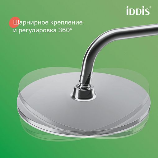 Душевая система с тропическим душем IDDIS Shelfy SHESBBTi06, с управлением Push Control, хром фото