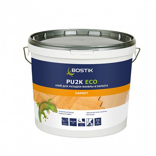 Клей для паркета Bostik PU2K ECO компонент А, полиуретановый, 9 кг фото