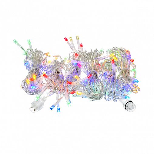 Электрогирлянда-конструктор Vegas Занавес, 6 нитей, 96 LED ламп, 1 x 2 м, многоцветная фото