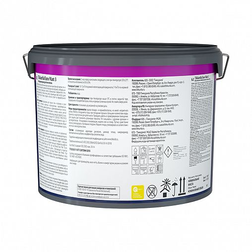 Краска интерьерная Tikkurila Euro Matt 3 (Евро Мат 3), 9 л, бесцветный, база С фото