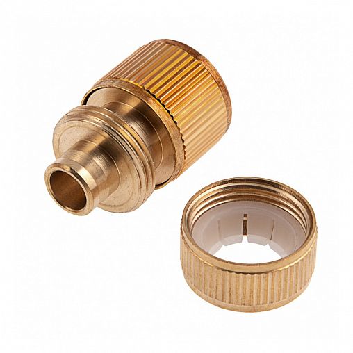 Соединитель для шлангов Palisad, латунный, быстросъемный, 1/2" фото