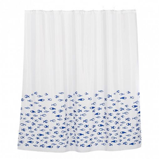 Штора для ванной Рыжий кот Рыбы SC-PE-01, 180 x 180 см, полиэстер фото